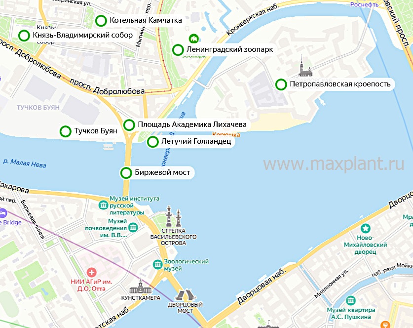 Карта площади Академика Лихачева