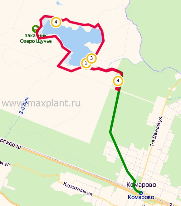 Карта заказник Озеро Щучье