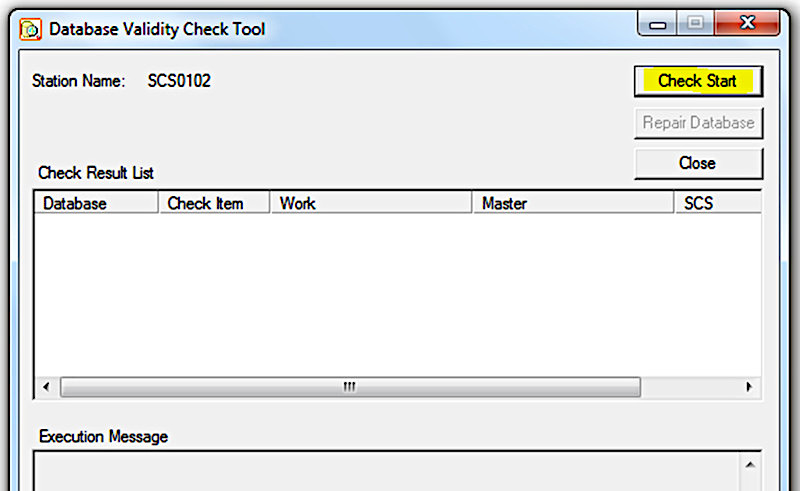 Рис. Database Validity Check Tool