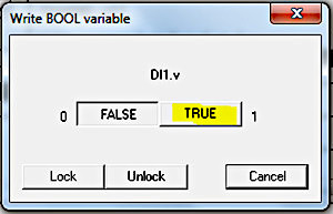 Рис. Write BOOL variable: TRUE