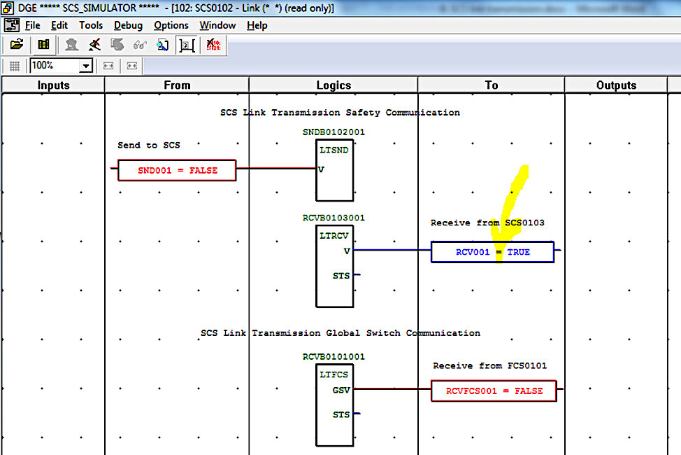 Рис. SCS0102 Link Debug