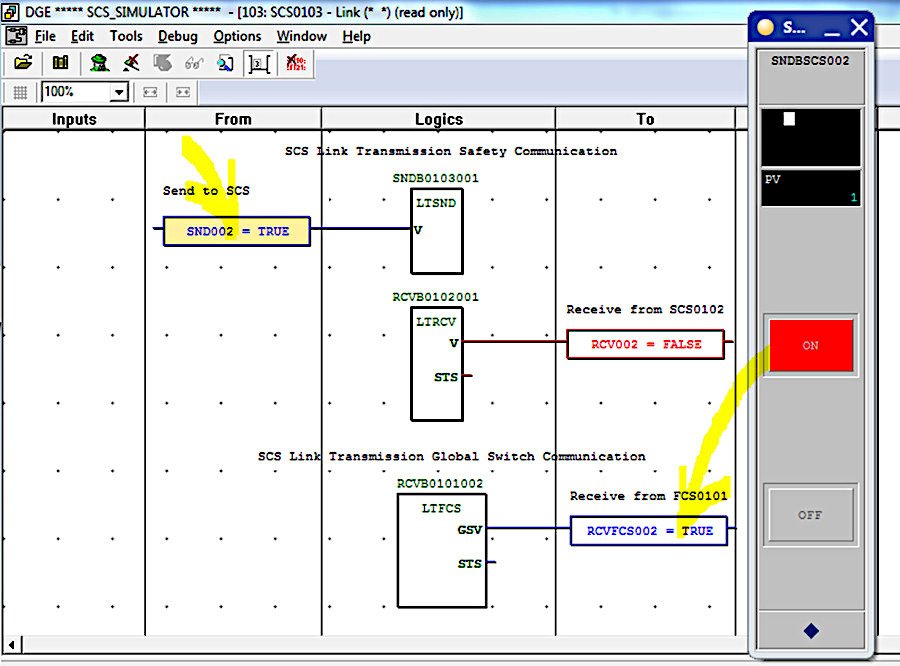 Рис. SCS0103 Link Debug