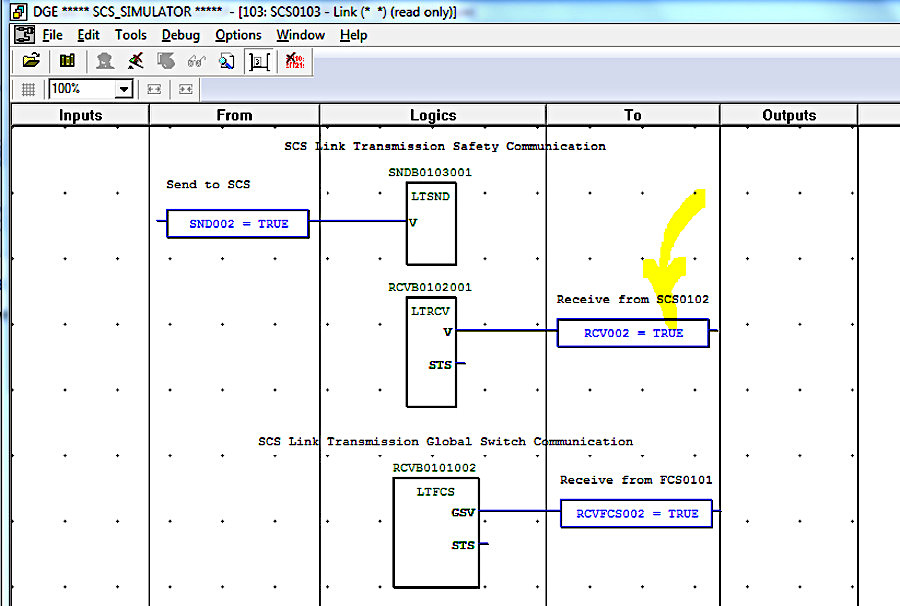 Рис. SCS0103 Link Debug