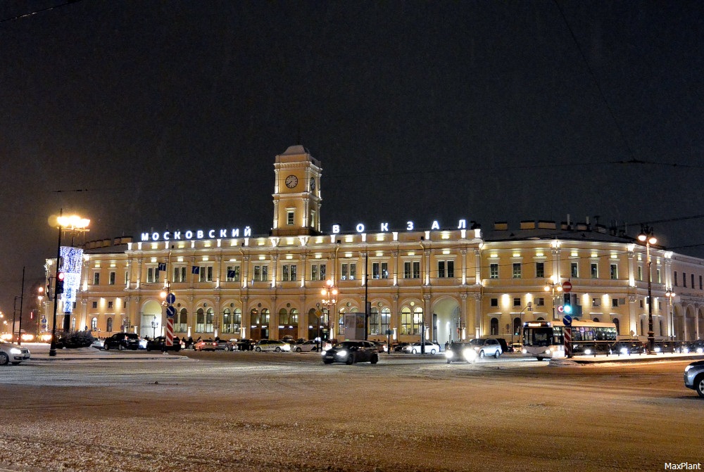 Московский вокзал зимой санкт петербург